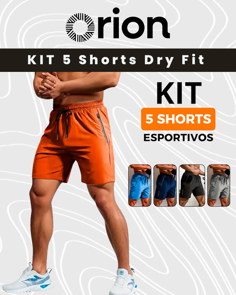 KIT 5 Shorts Dry Fit [QUEIMA DE ESTOQUE]