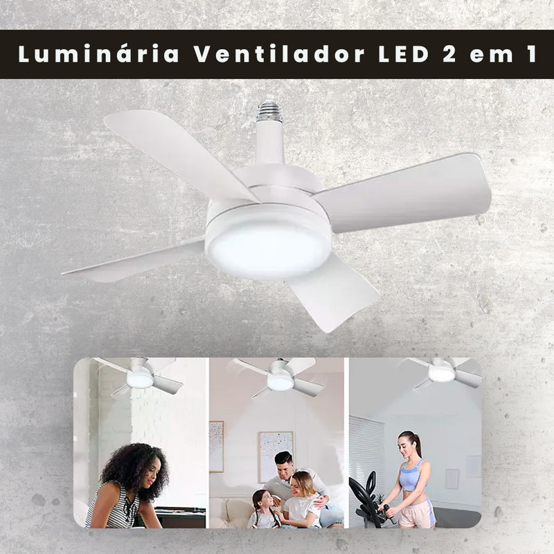 💡 Luminária Ventilador LED 2 em 1 – Potência e Conforto no Seu Ambiente!